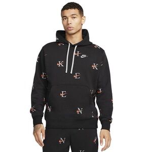 Men’s Nike Unisex Black and Orange Hoodie with Nike Monogram/Logo